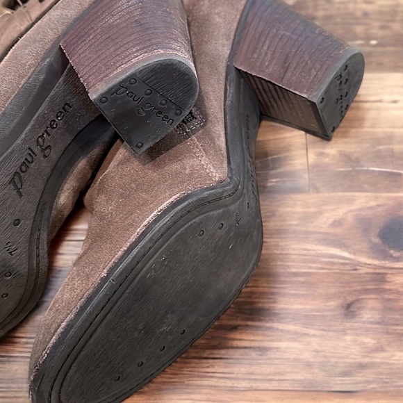 Paul Green Dallas Bootie Brown Suede Leather Zip 2.5" Heel Boot Sz US 9.5-10 - Picture 14 of 16